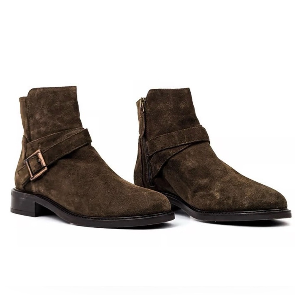 Women’s Aquatalia ankle bootie in brown suede size 7.5 - Picture 13 of 13